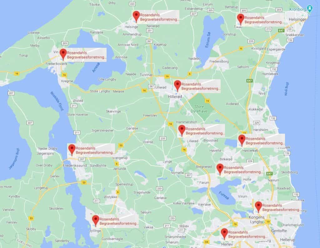 Rosendahls Beegravelsesforretninger i Nordsjælland